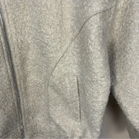 Zara Boucle Oversized Bomber Jacket Zipper - Picture 5 of 13